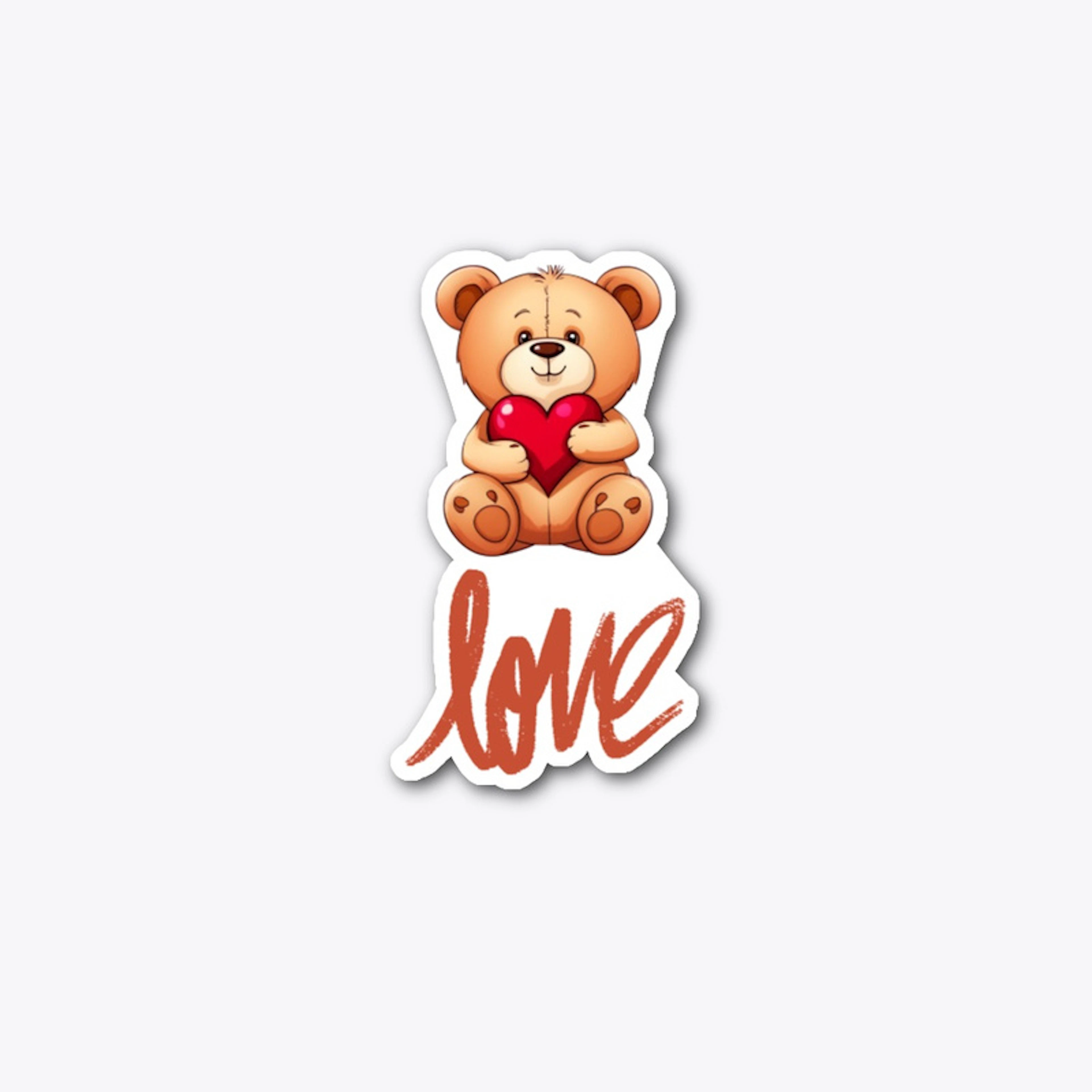Teddy bear holding a heart.